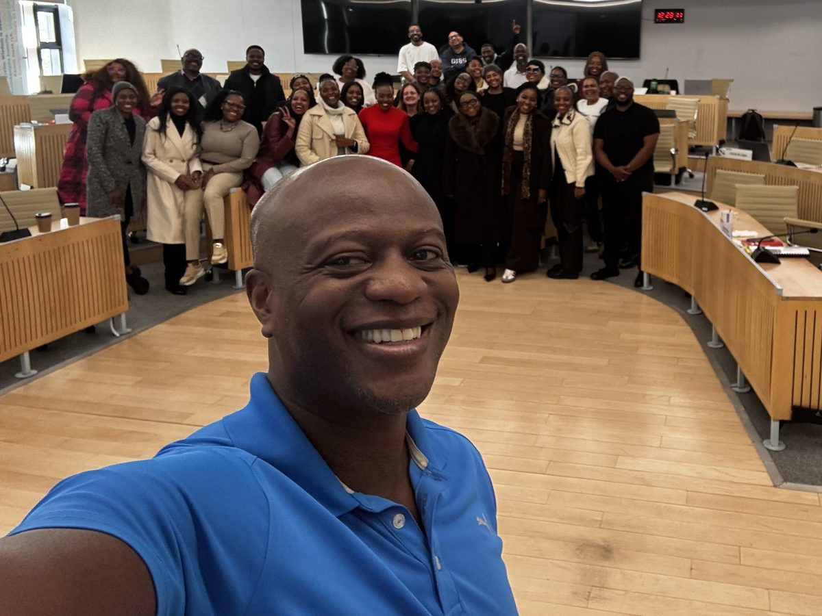 Terrence Okeke Taylor, founder of AIFT, with a class he teaches